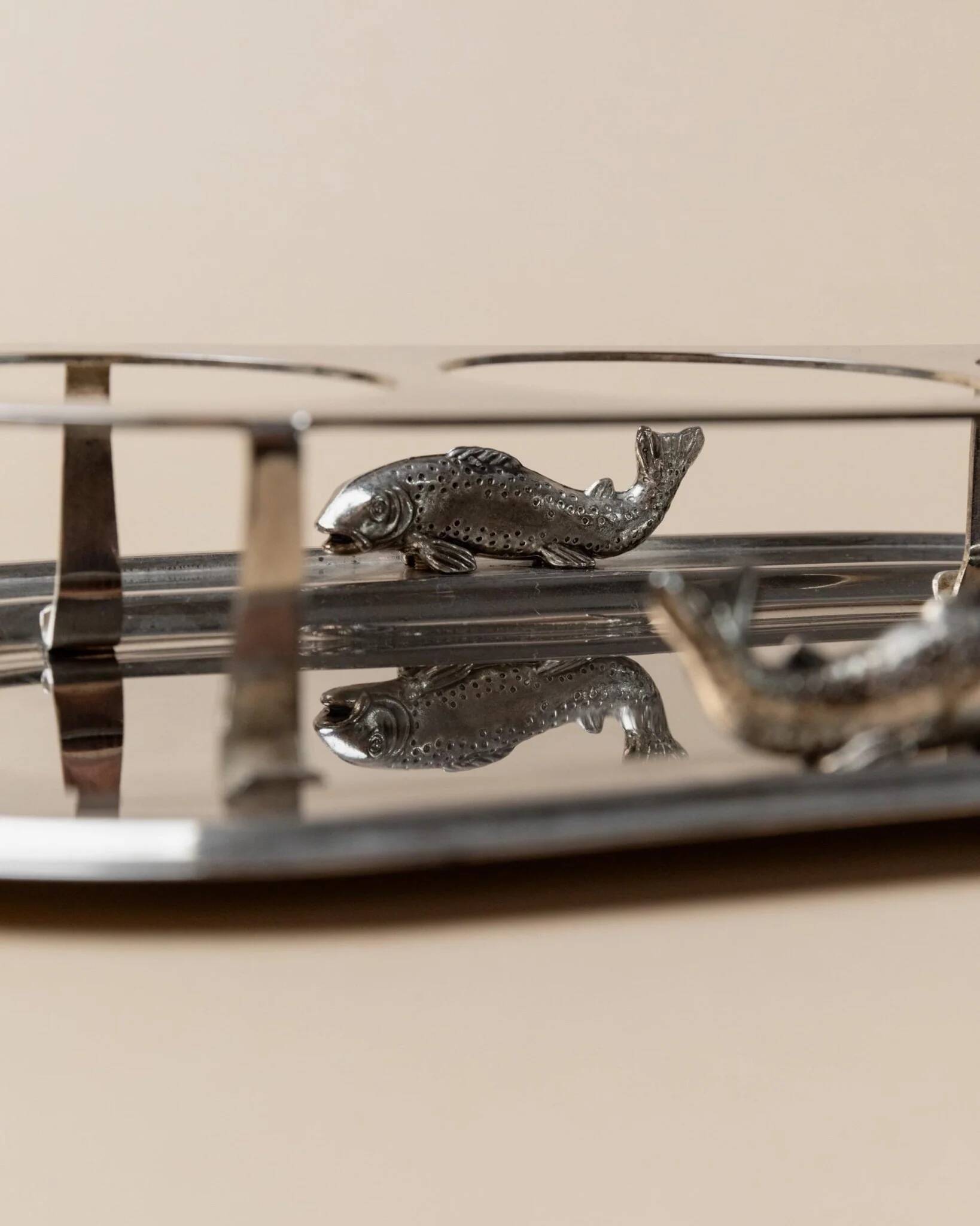 Argent Silverplated Metal Vintage Serving Set for Shots or Caviar-Tray, Ice Holders, Glasses, Italian 1970s Mid-Century Elegant