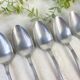 Set of 7 Vintage Silver Aluminum Nickel Soup Spoons