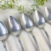 Ensemble de 7 cuillères à soupe vintage argenté Aluminonickel
