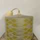 Vintage suspension 60s, 70's, white and yellow glass pop decoration