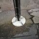 Vintage metal and marble coat rack