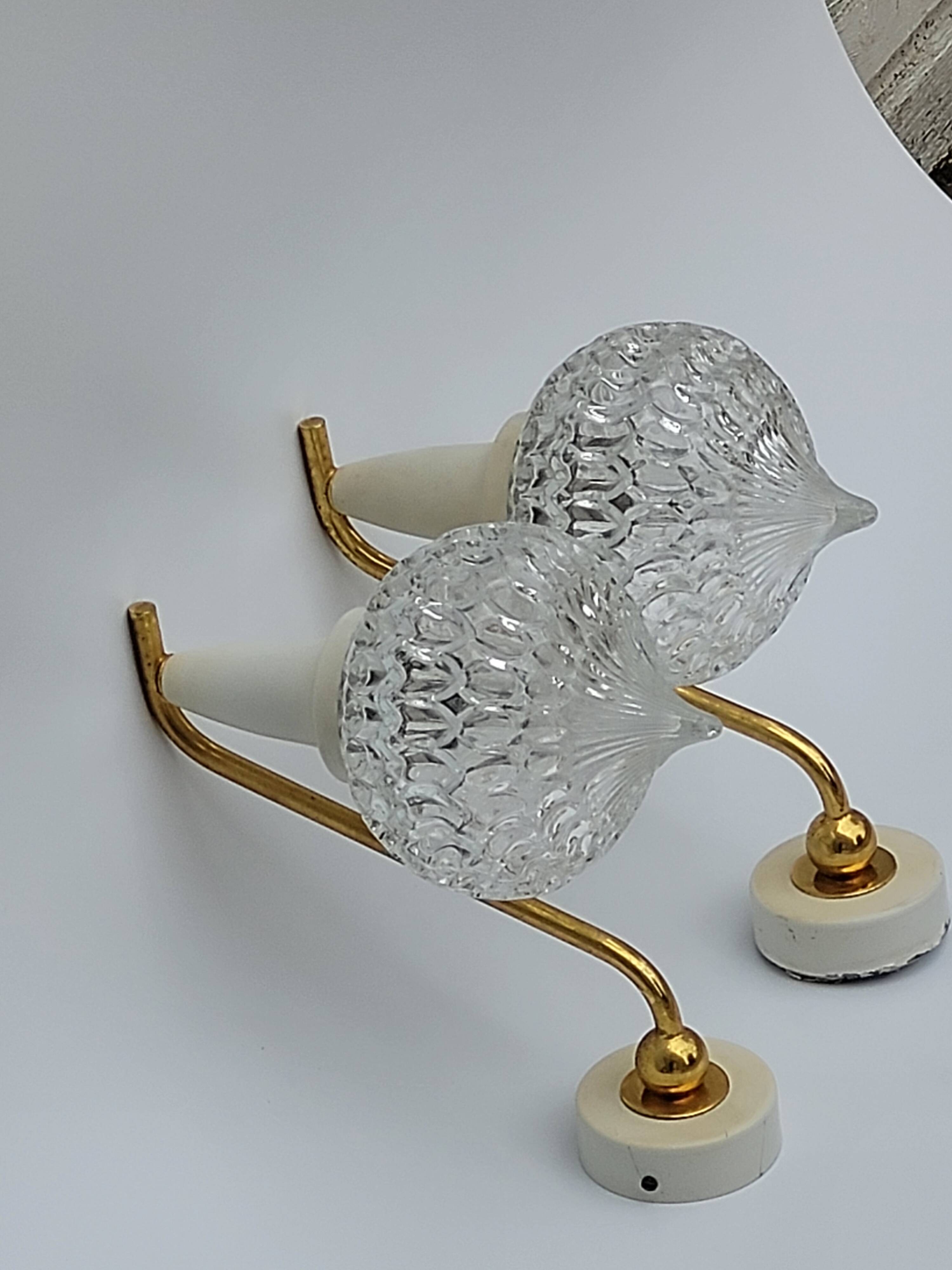 Pair of vintage wall lights 1950