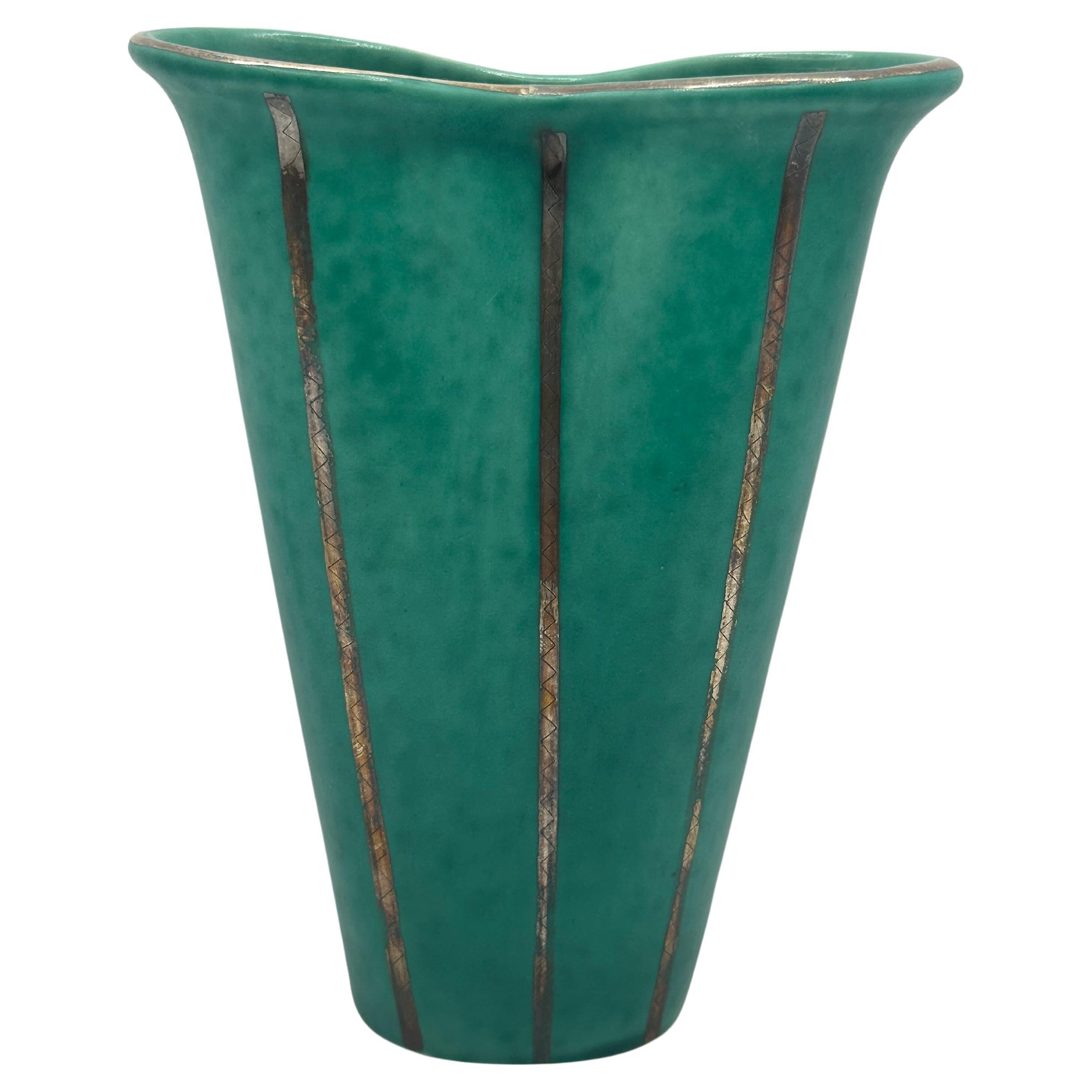 Vase Wilhelm Kage 'argenta' for Gustavsberg Sweden 1950 Signed