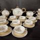 Porcelain coffee service from Limoges, Charles Ahrenfeldt manufacture.