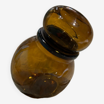 Lever brand brown glass jar