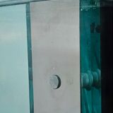 "Vaso" table in beveled glass, mirror and chrome, Gallotti & Radice, circa 1980