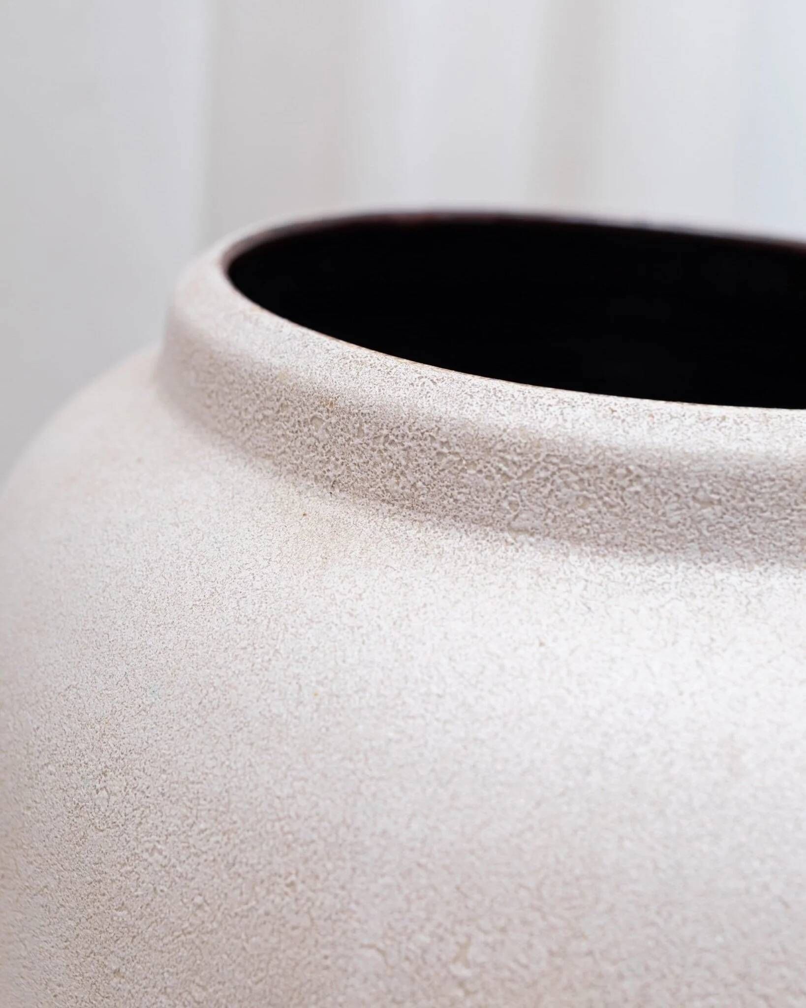 XL Vintage Floor Vase Bay Keramik 624-45, Ceramic, White & Navy Two-Tone Glaze, 1960s