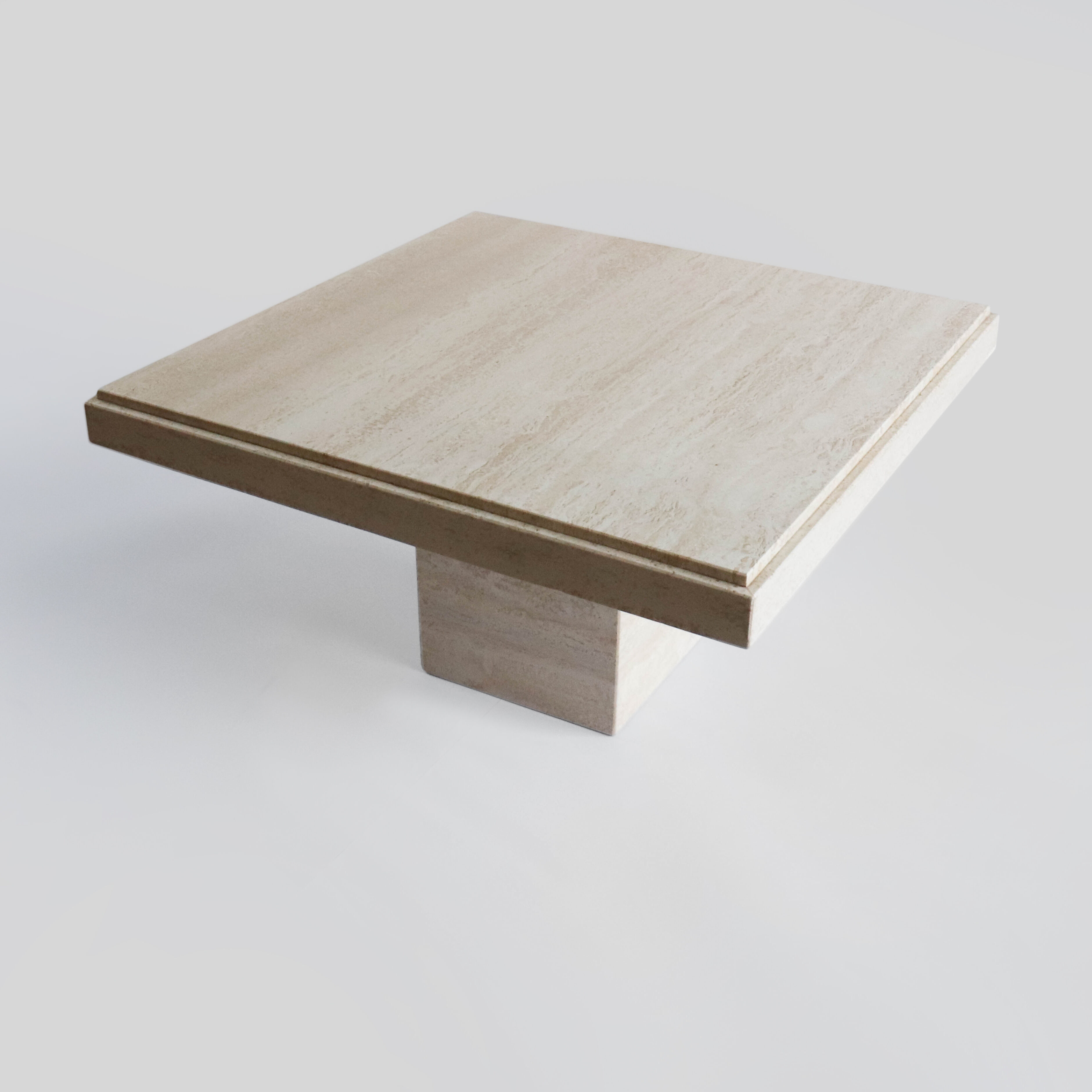 Travertine coffee table