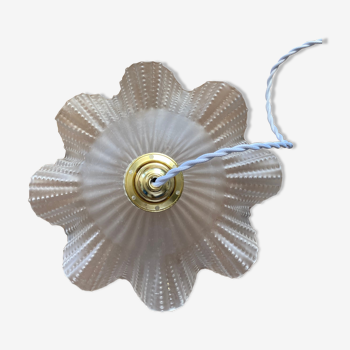 Suspension lamp opaline flower