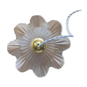 Suspension lamp opaline flower