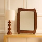 Organic wooden mirror - 1960s