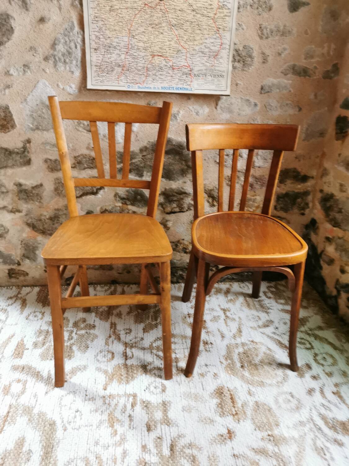 Duo of Bistro Chairs, Baumann