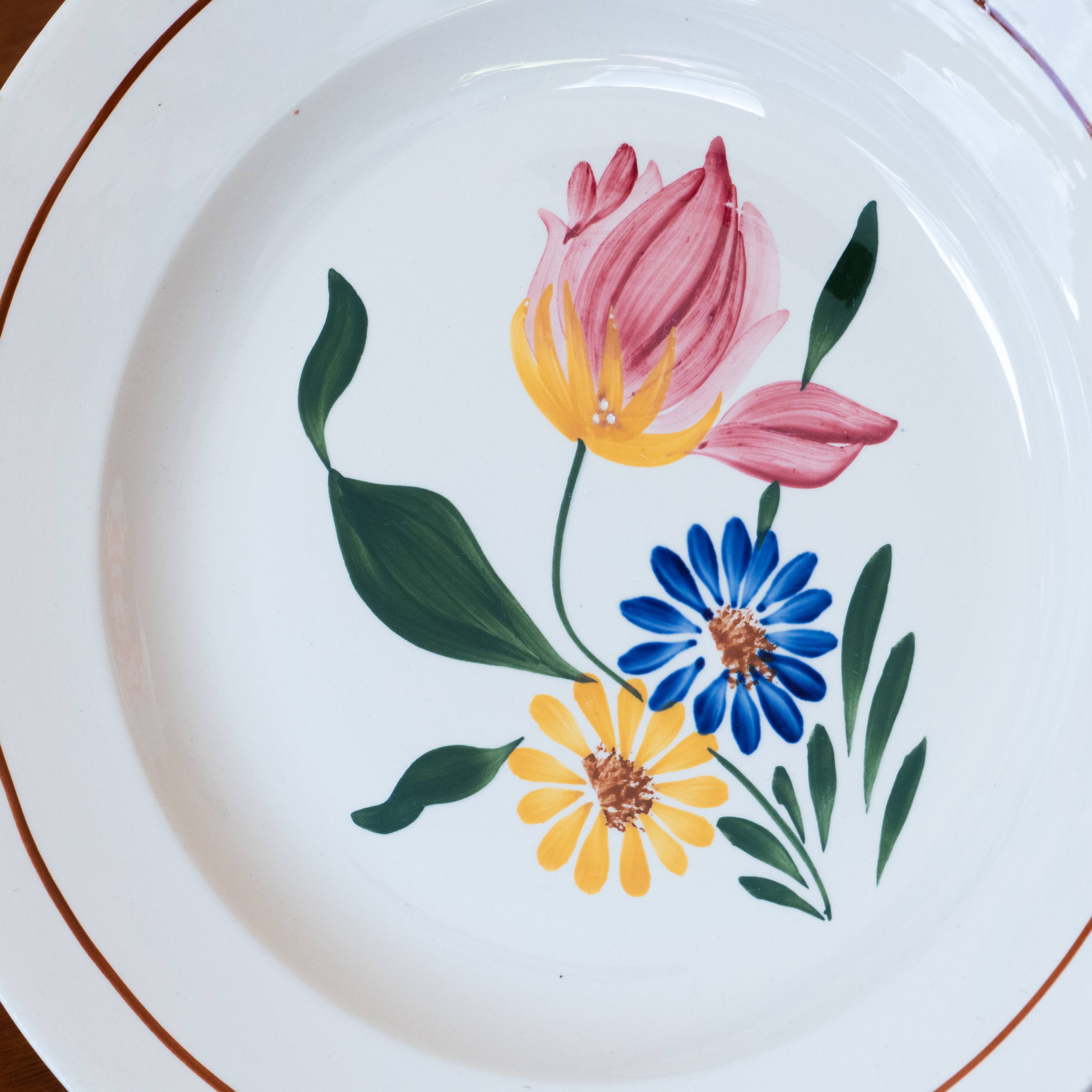 Antique Villeroy & Boch hand-painted dish