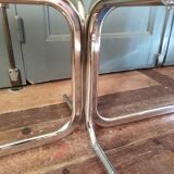 Glass and chrome coffee table 1970