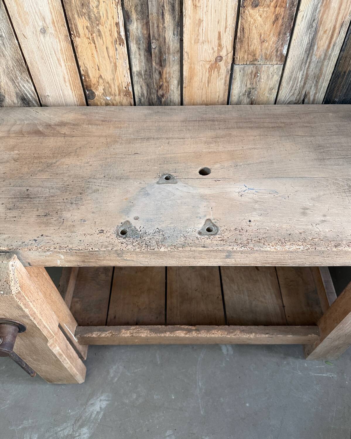Renovated old workbench
