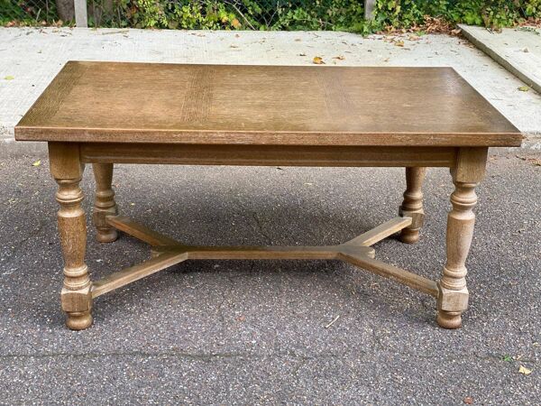 Table à manger de ferme extensible renaissance espagnol patinée 10 places