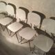 Lot de 5 chaises en formica blanches 1970