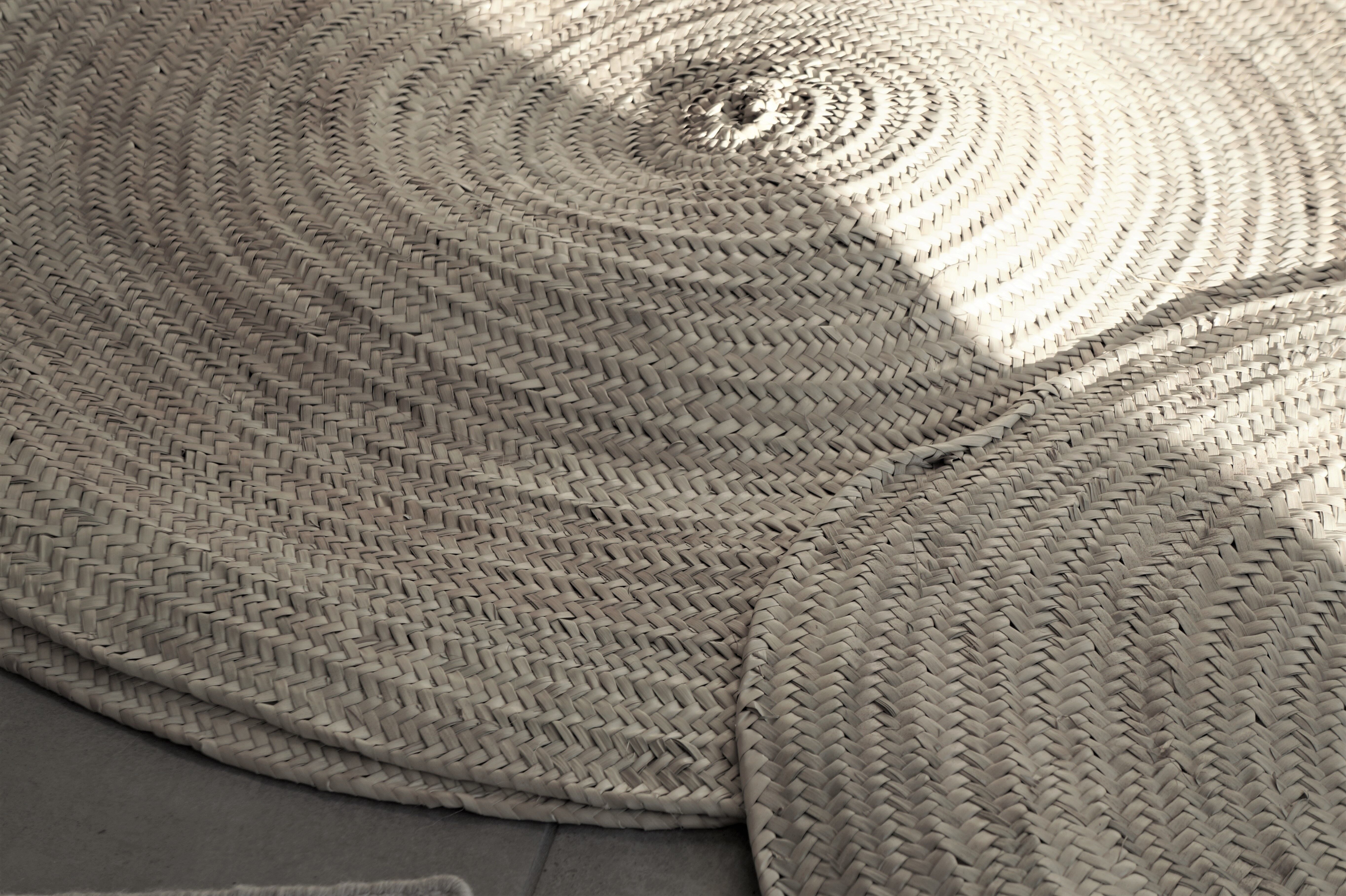 Round carpet in vegetable fibers diameter 120 cm