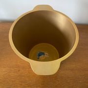 Vintage Champagne Ice Bucket Old Golden Aluminium Cast France #D43