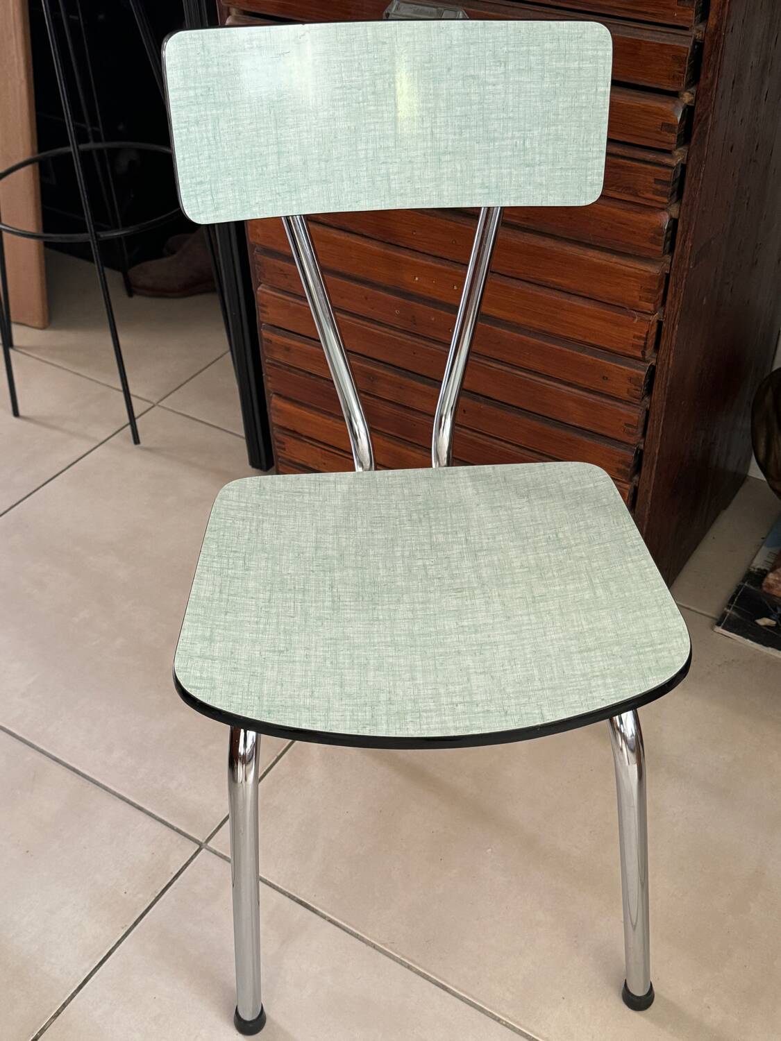 Vintage green Formica chair
