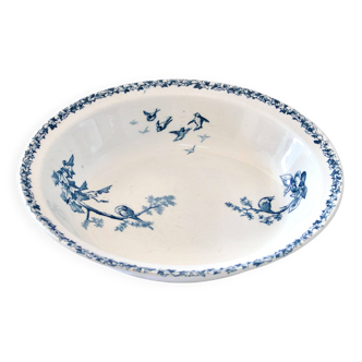 Plat creux en terre de fer oiseaux Choisy-le-Roi HB&C, XIXème s.