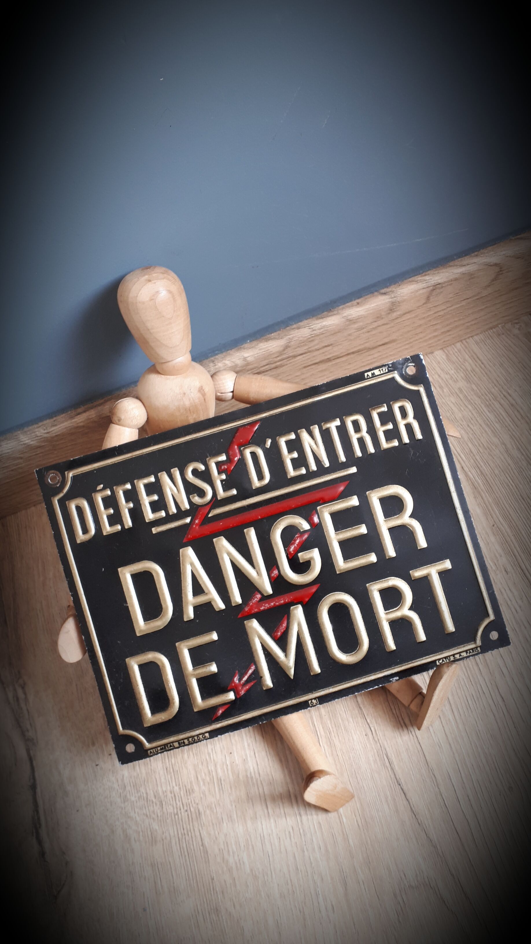 Plate embossed trespassing