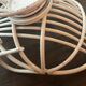 Vintage armchair in white lacquered rattan