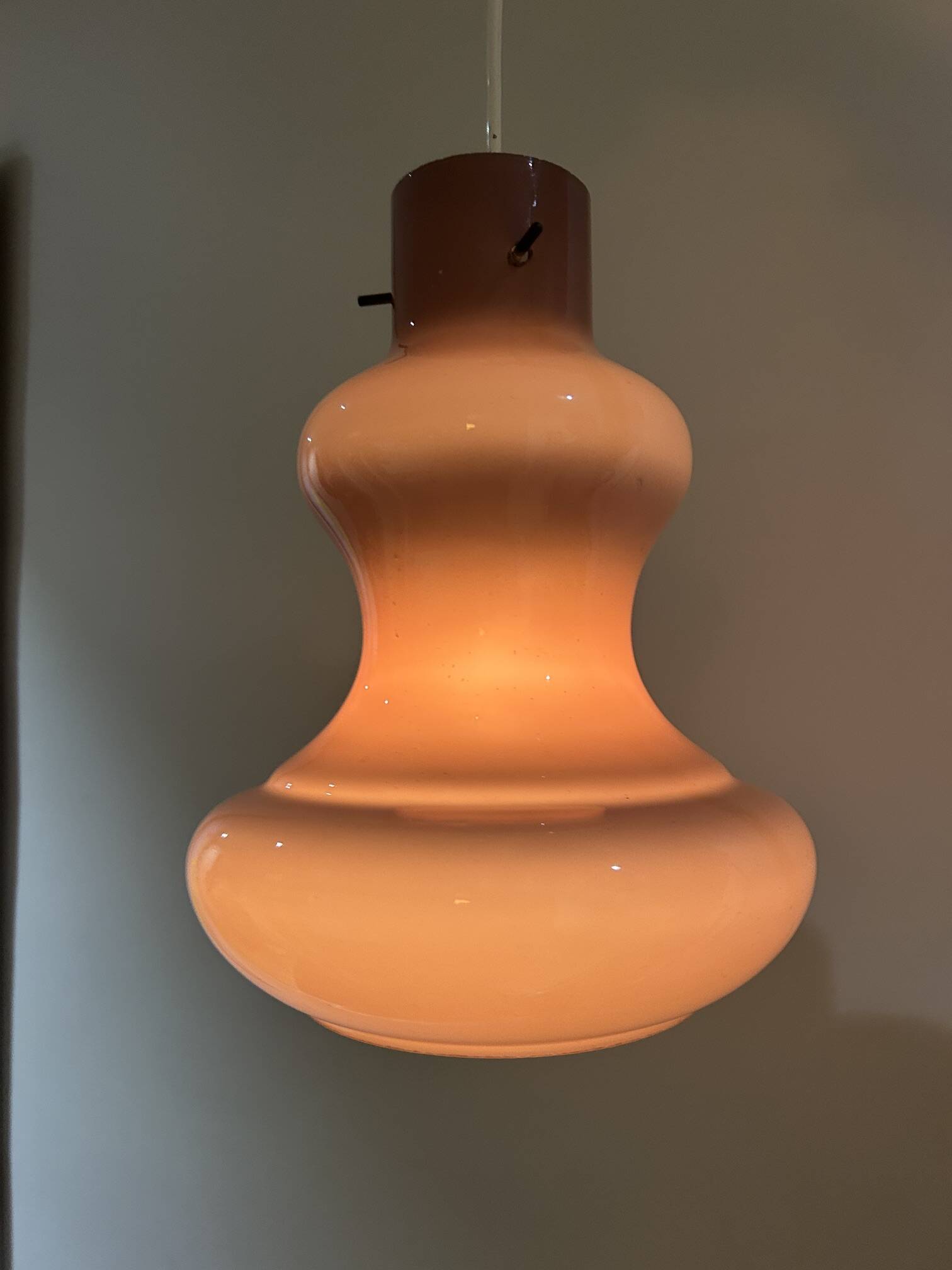 suspension en verre vintage 1970