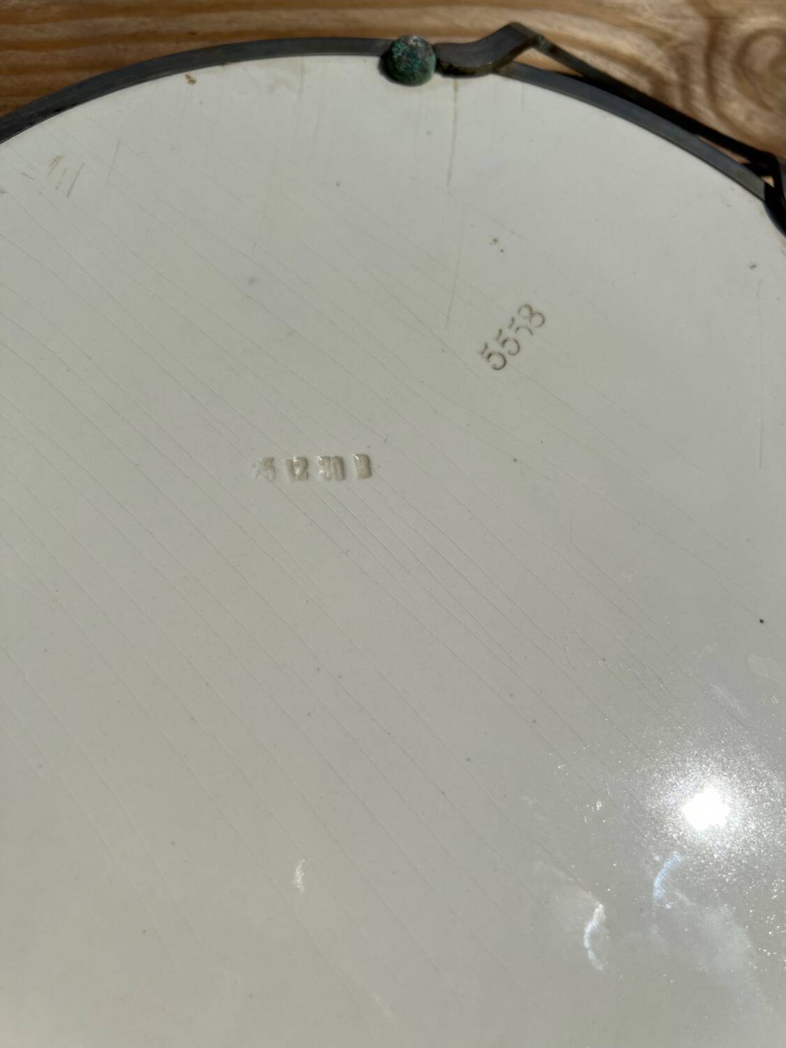 Art Nouveau cake tray/plate. Iron handles/rings