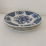 4 Ridgway Windsor Blue English Dessert Plates – Staffordshire