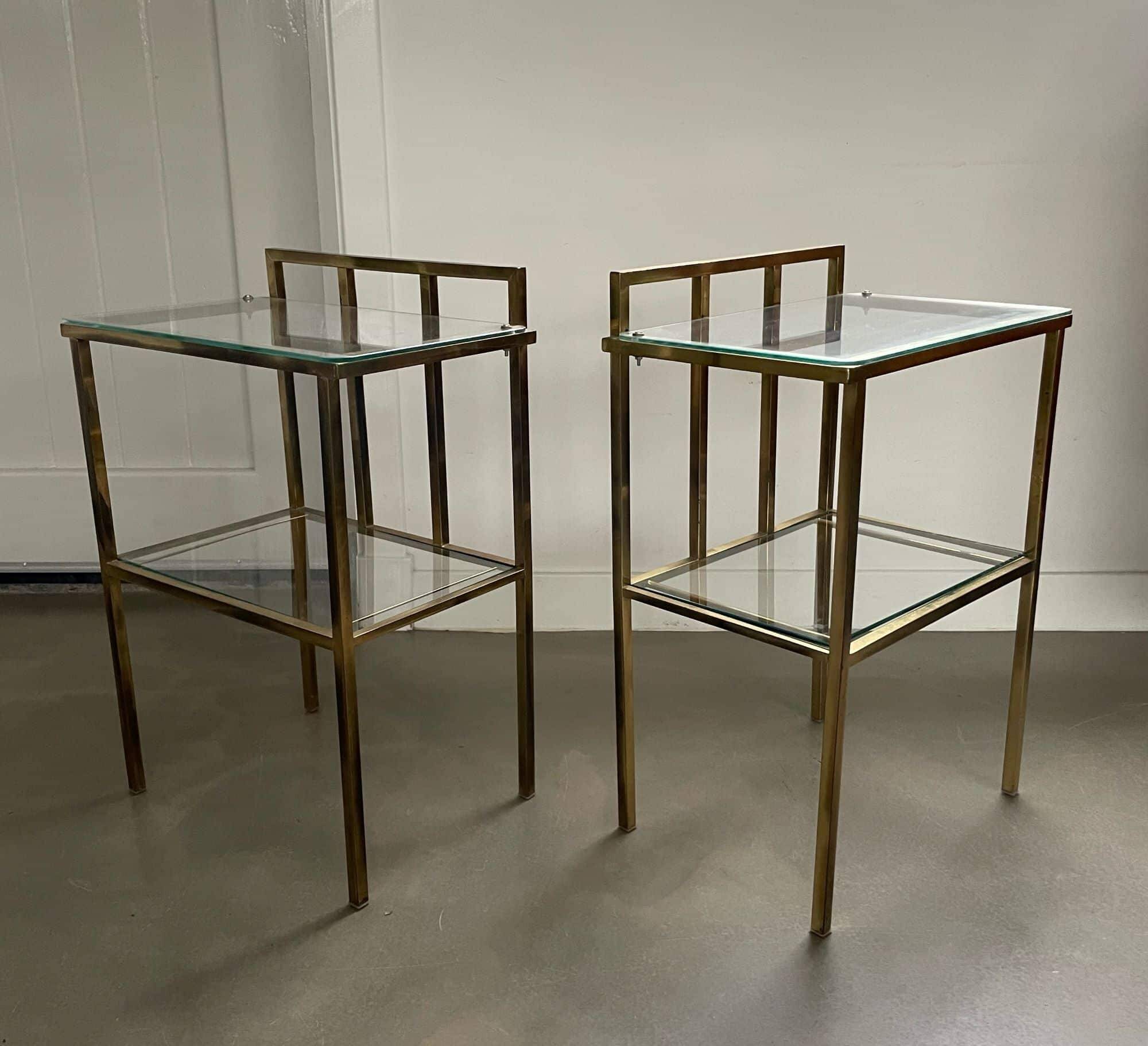 Set of two midcentury side tables, Marc Duplantier (attr.), France