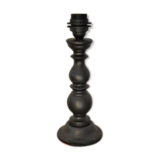 Large black wooden lamp foot turned