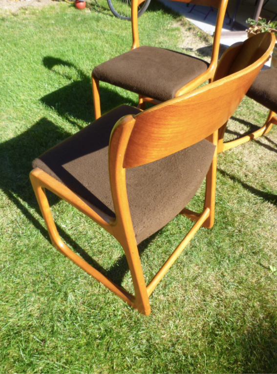 Set of 4 Baumann sleigh chairs