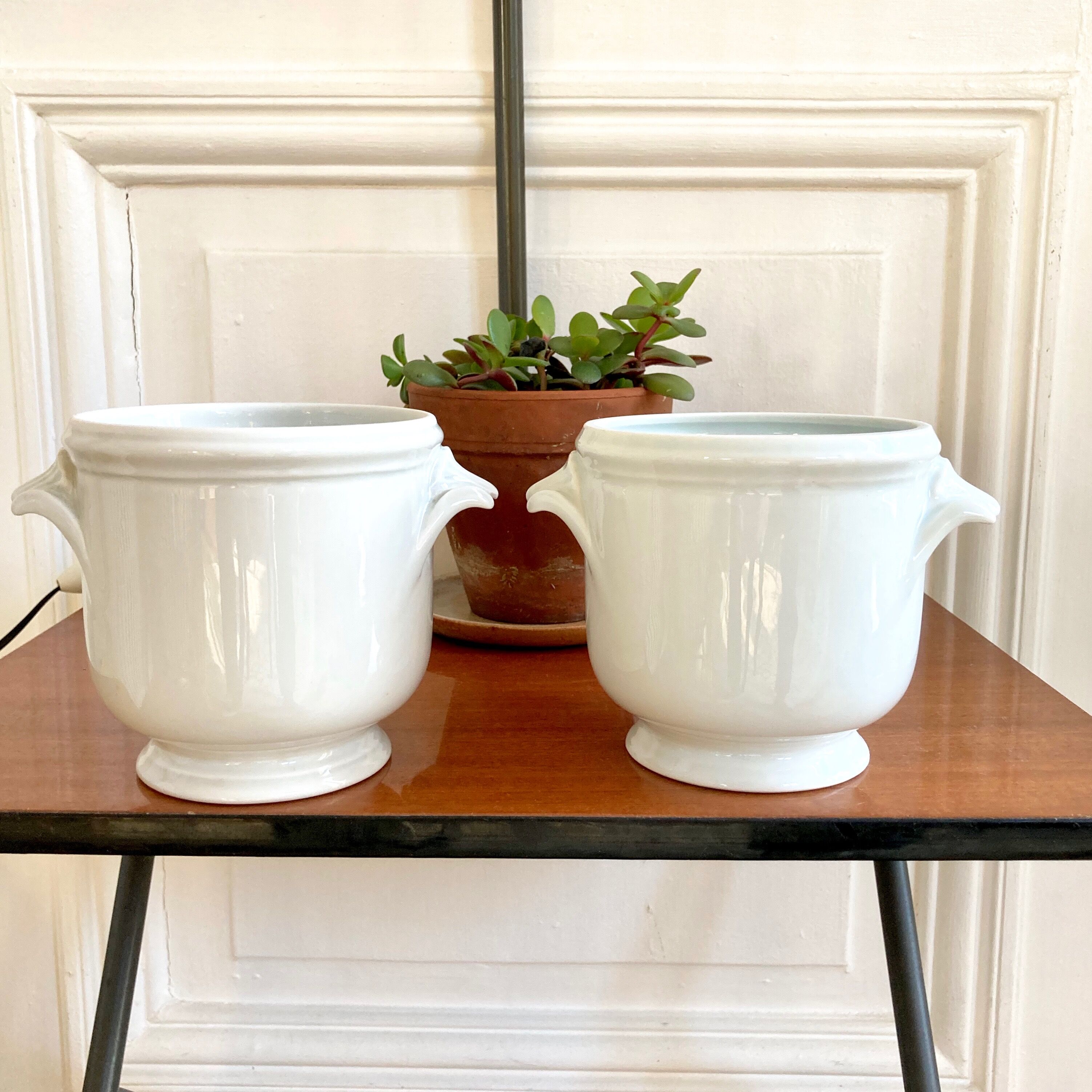 Paire de cache pots porcelaine de Limoges