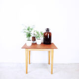 Table basse de chevet ou d'appoint en teck et bouleau