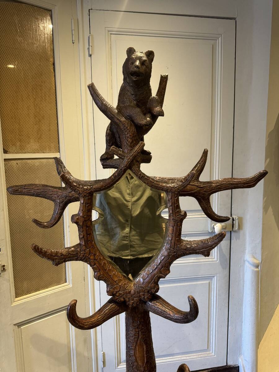 Bear coat rack, Black Forest, 19th century