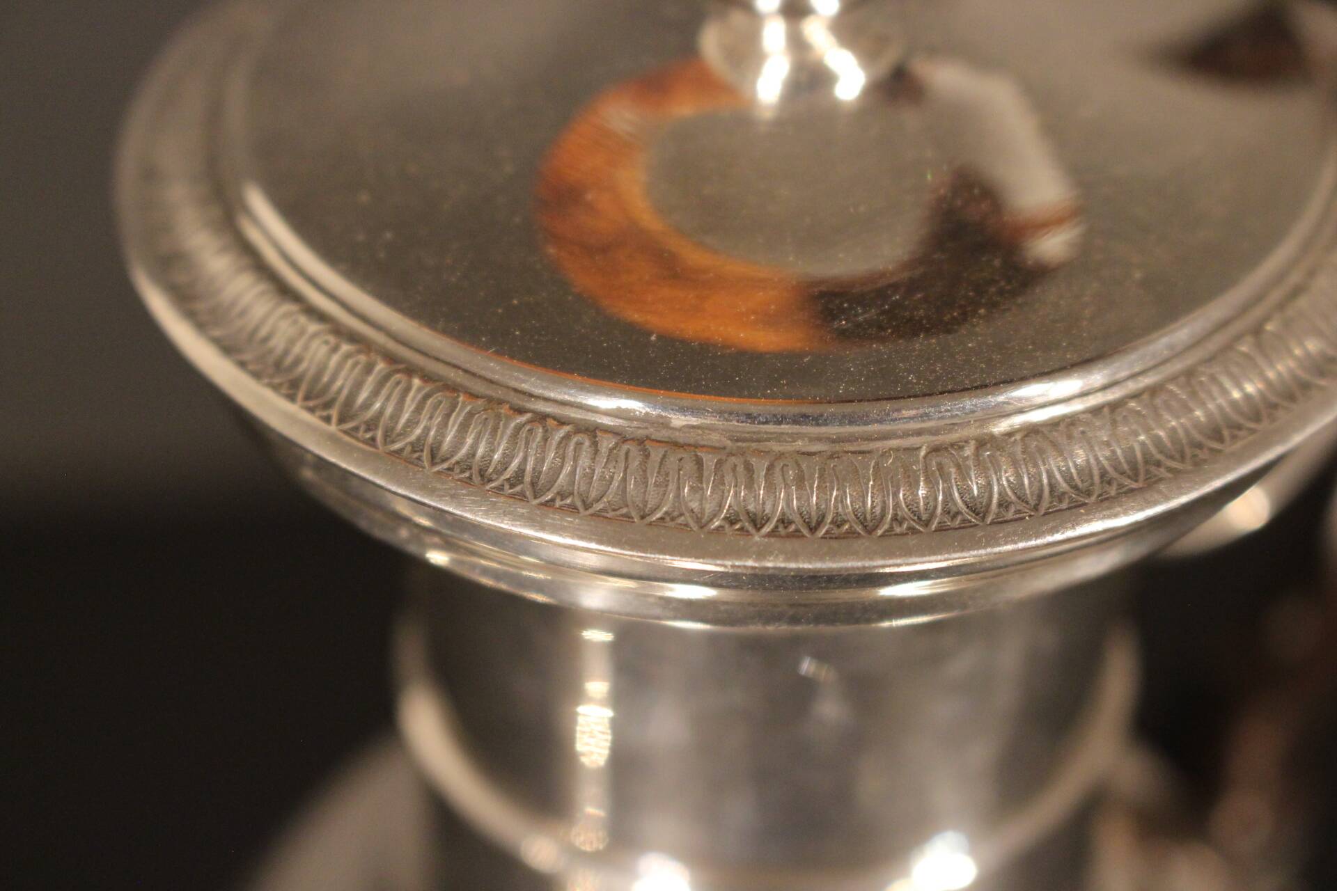 Silver empire vase