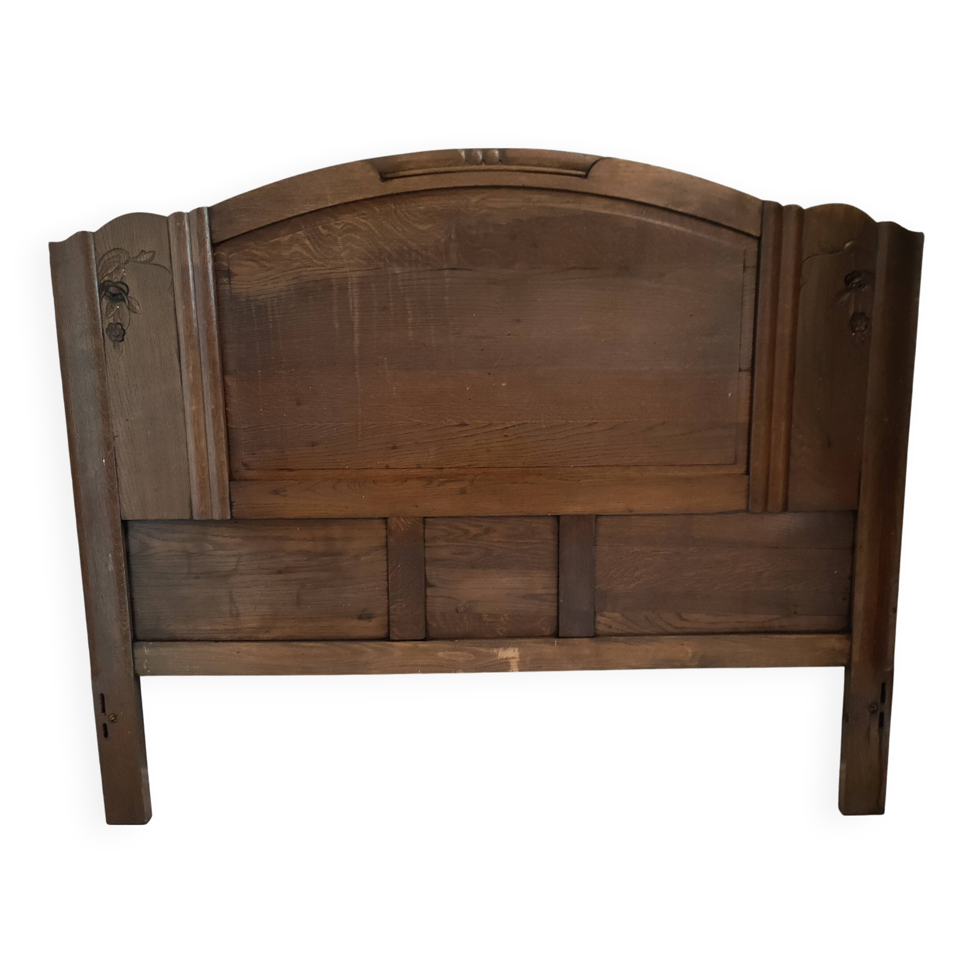 1950s oak headboard