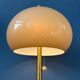 Large vintage brass mushroom space age table lamp