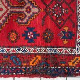 Handmade vintage Persian Hamadan rug 3.2' x 6.2' (100cm x 191cm) 1970s