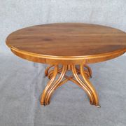 Extending table with vintage bentwood base from the end of the 19th century
