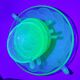 Art Deco dessert service in uraline, salad bowl and cup