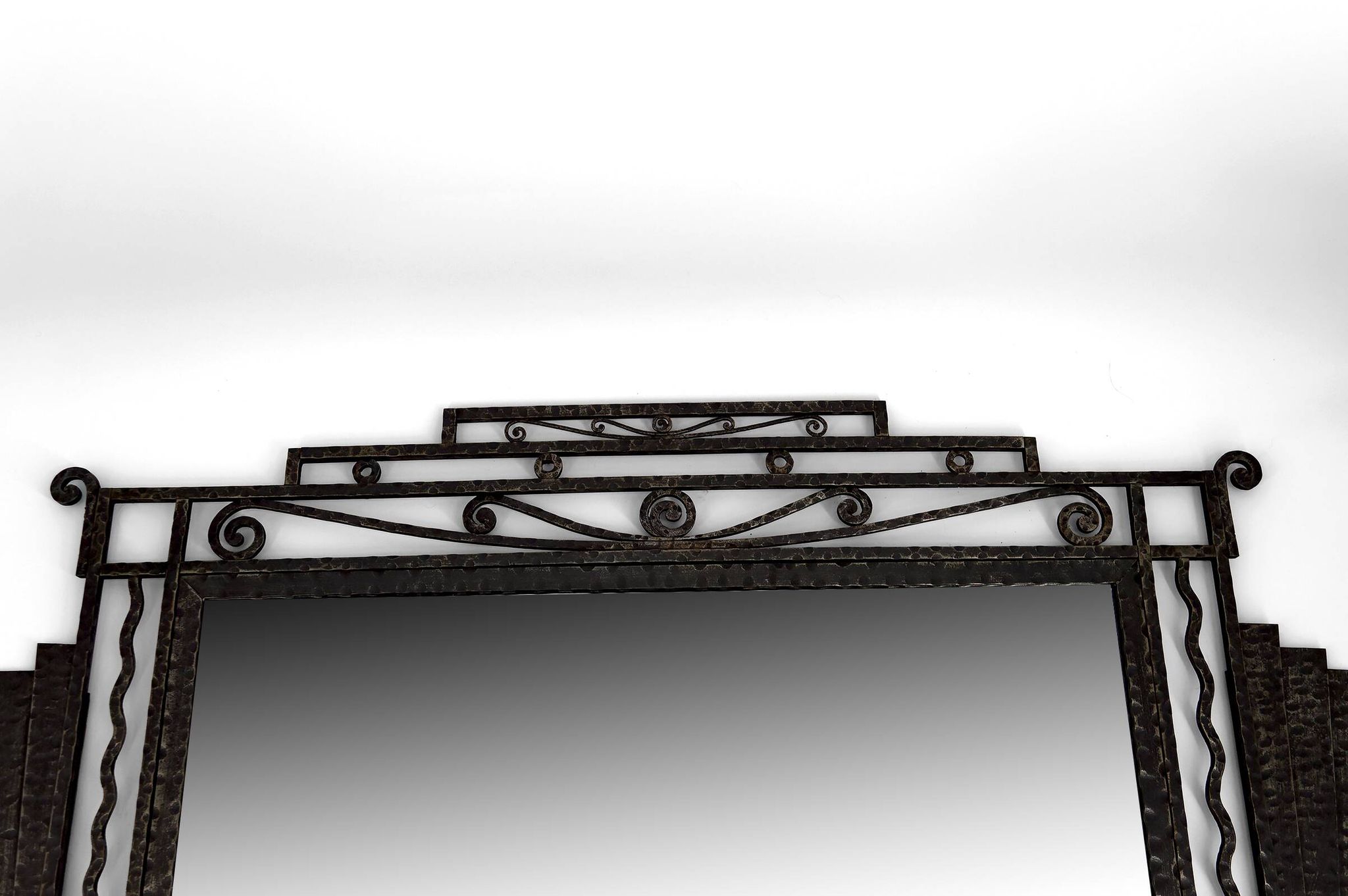Art Deco wrought iron mirror – Paul Kiss, Paris, circa 1930