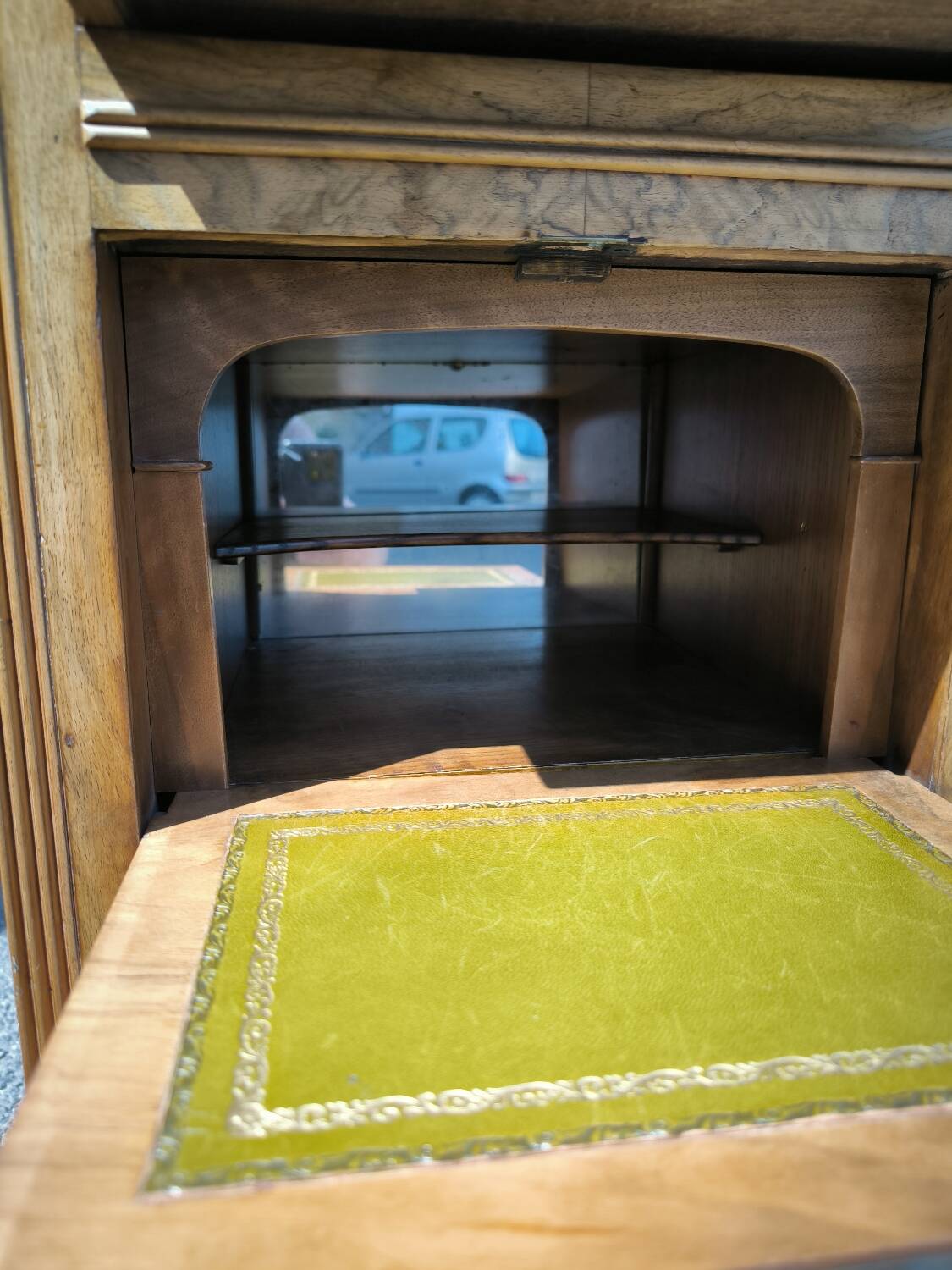 Small 4-sided Louis XVI style walnut cabinet