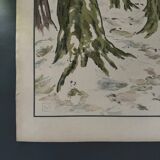Lithograph by Henri Rivière The Aspects of Nature The Wood, Winter