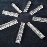 8 Knife holders Lead crystal Triangular shape