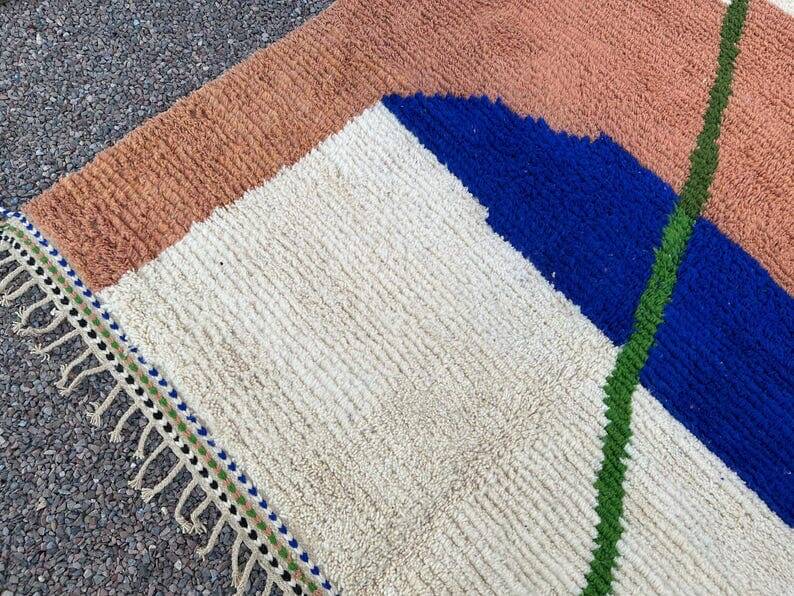 Colorful handmade Berber rug size 150 x 250 cm