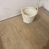 Oval rattan basket - Painted white