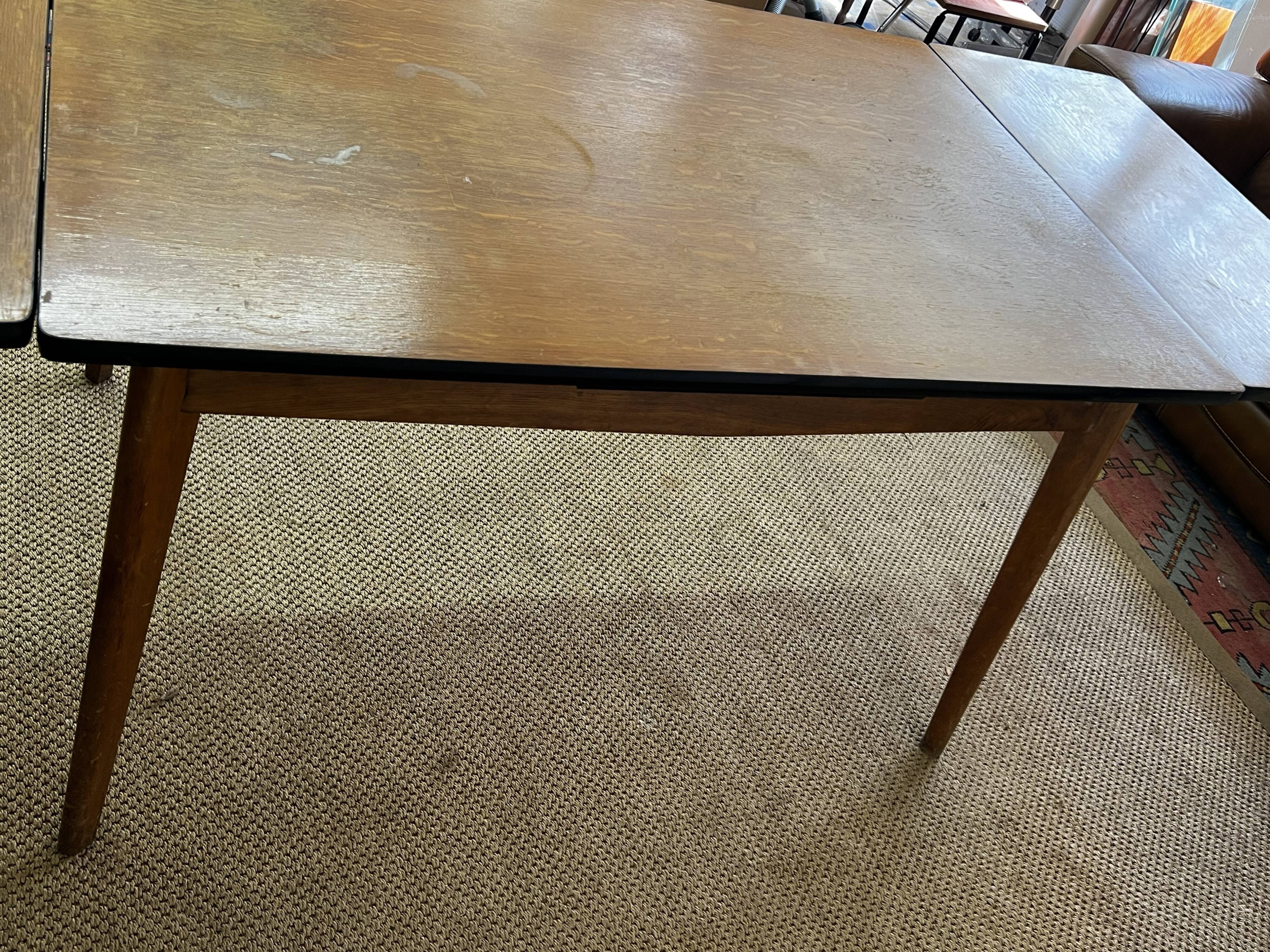 Vintage wooden table with extensions