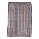 Tapis kilim vintage multicolore à motifs zigzag géométriques, 184x274 cm